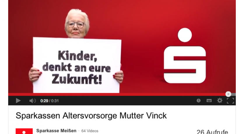 Fragwurdige Werbung Zur Sparkassen Altersvorsorge Kinder Denkt An Eure Zukunft Netzwelten Versicherungsbote De